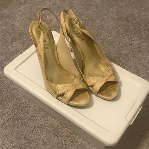 Snake skin Sling Pumps